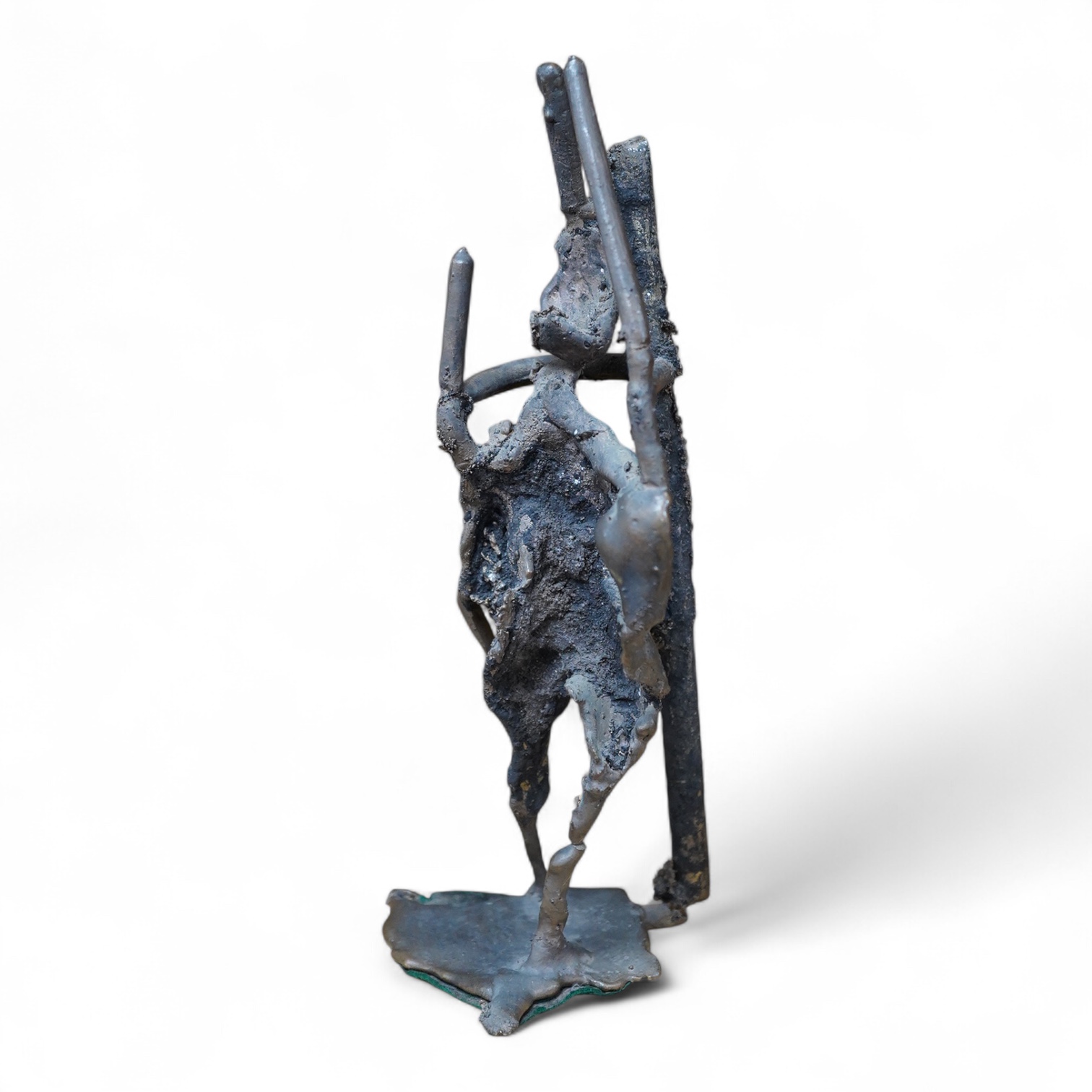 Philip Turner (1918-1997), a modern abstract, rough cast bronze sculpture, 25cm high